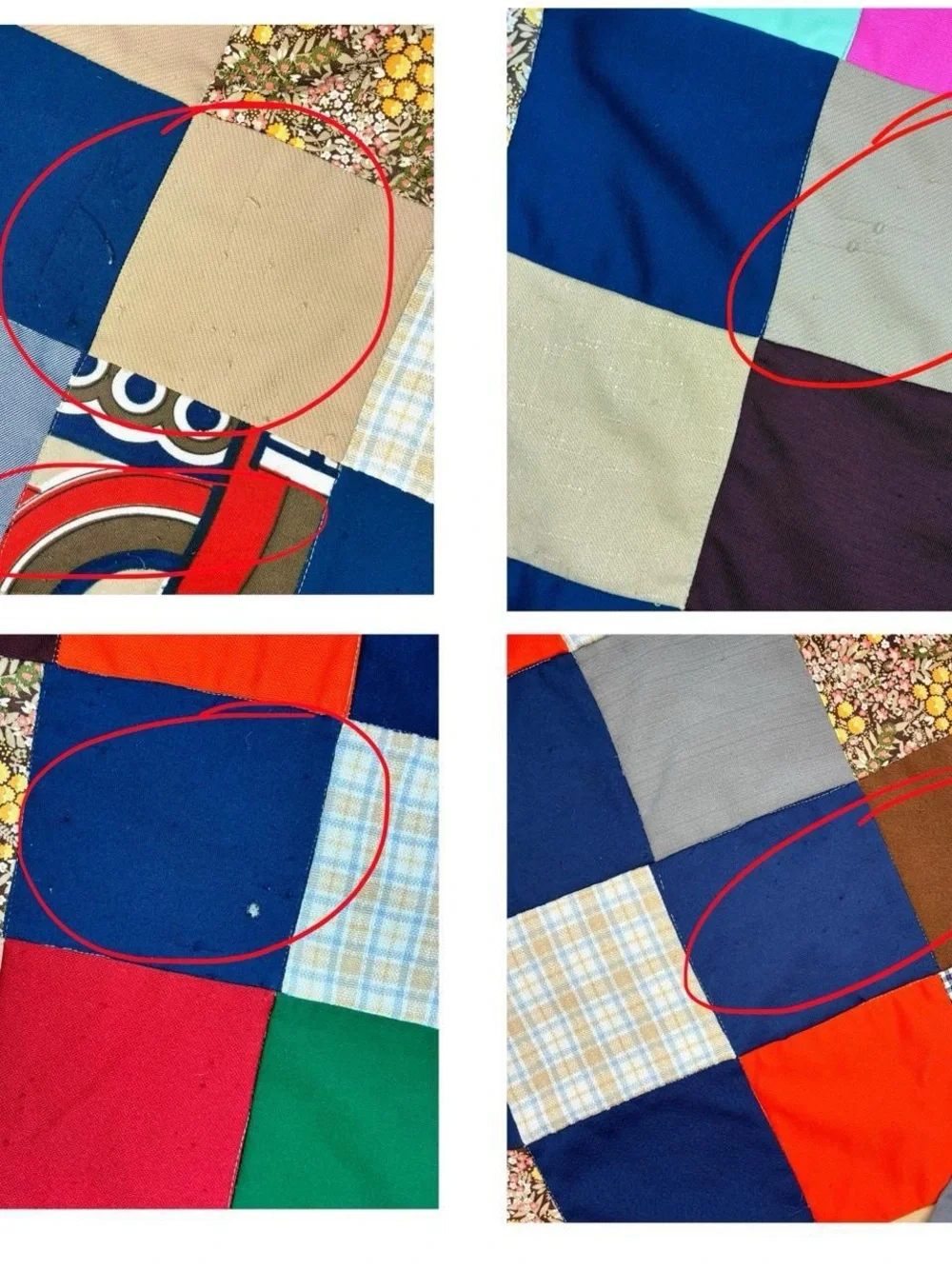 Vintage 70’s Handmade Colorful Patchwork Farmhouse Hippie Quilt
